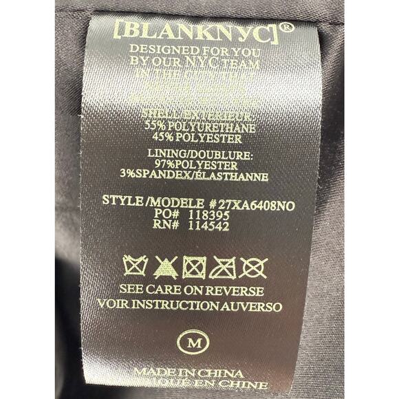 Blank NYC Moto Vegan Faux Leather Biker Motorcycle Jacket in Black Size Medium - Picture 13 of 14